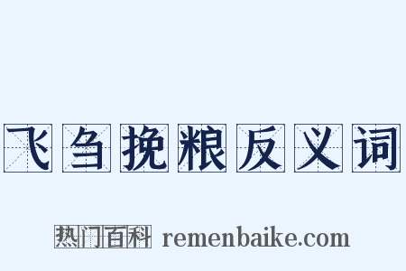 飞刍挽粮反义词是什么意思的图片